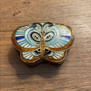Vintage Chinese Butterfly Trinket Box